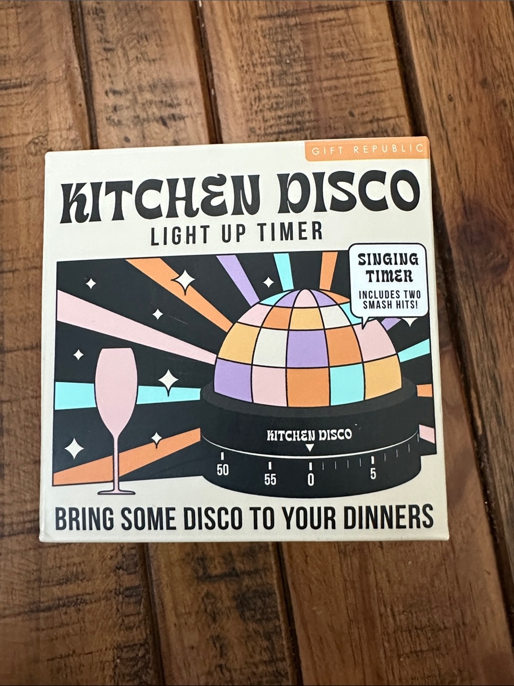 Kitchen Disco Light Up Timer by Gift Republic - Pastel Multicolor